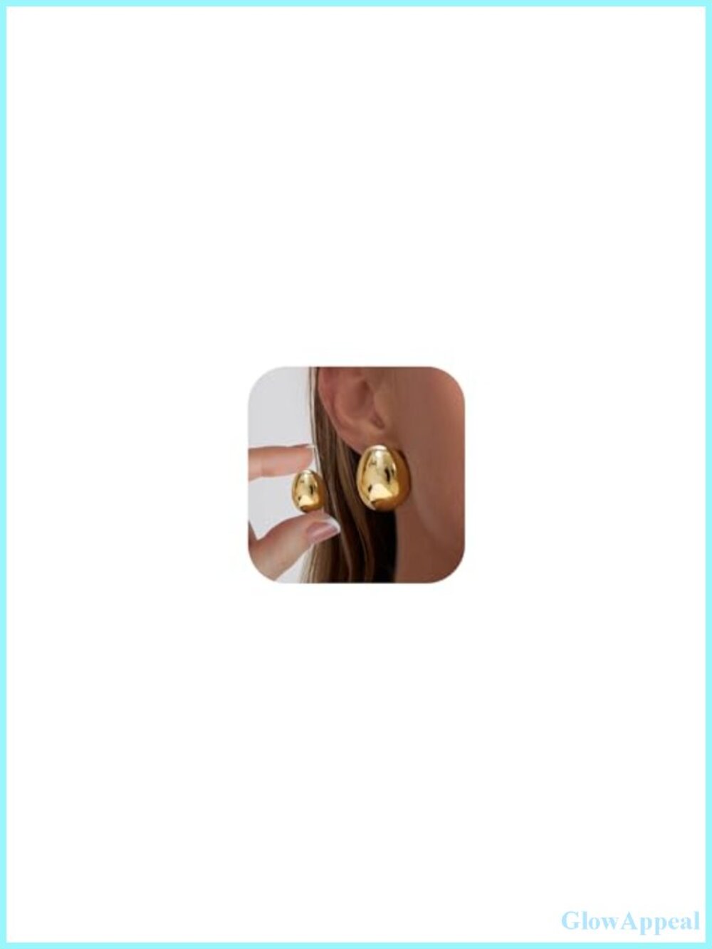 Chunky 14K Gold Plated Dangle Teardrop Earrings Set